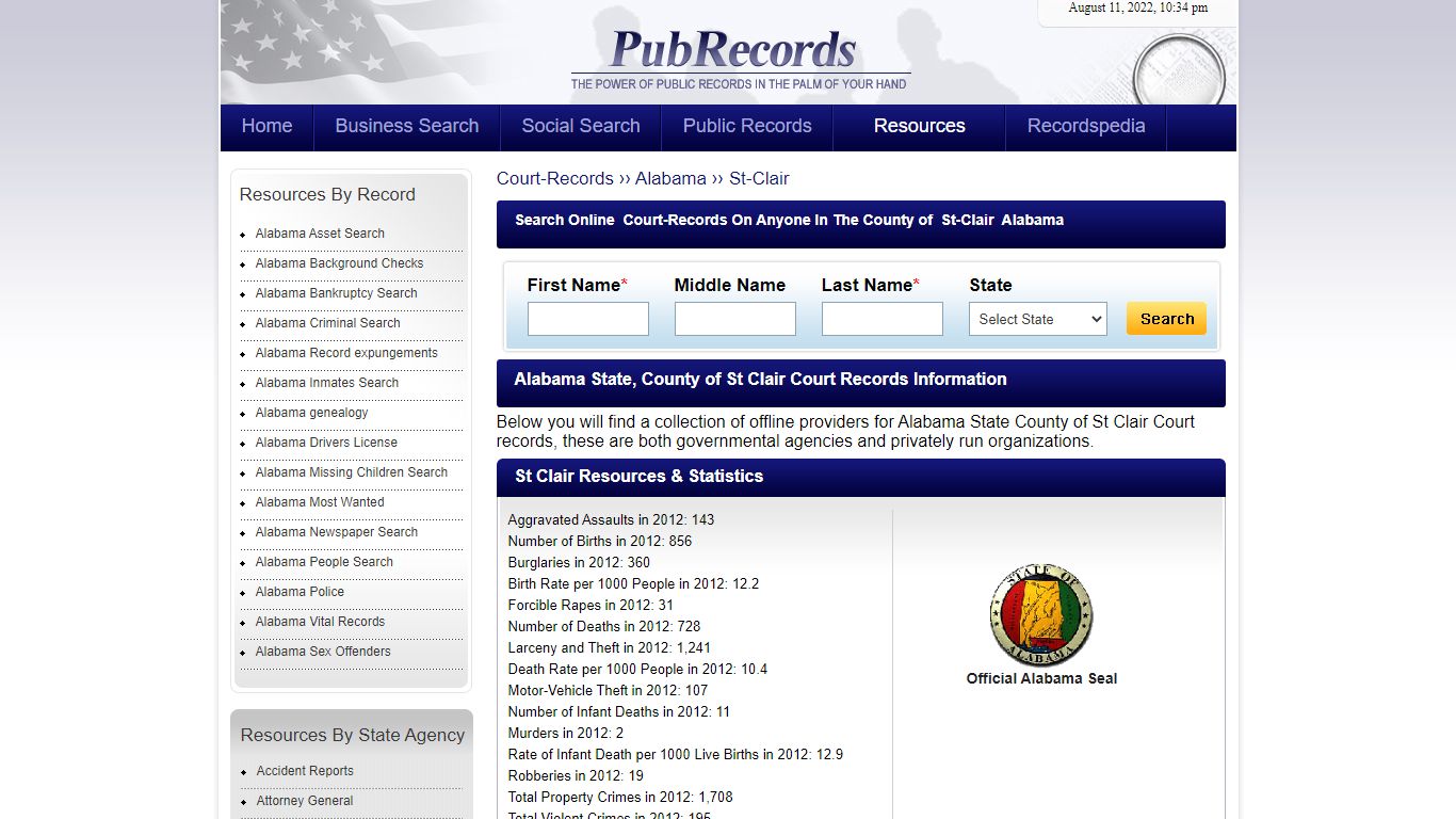 St Clair County, Alabama Court Records