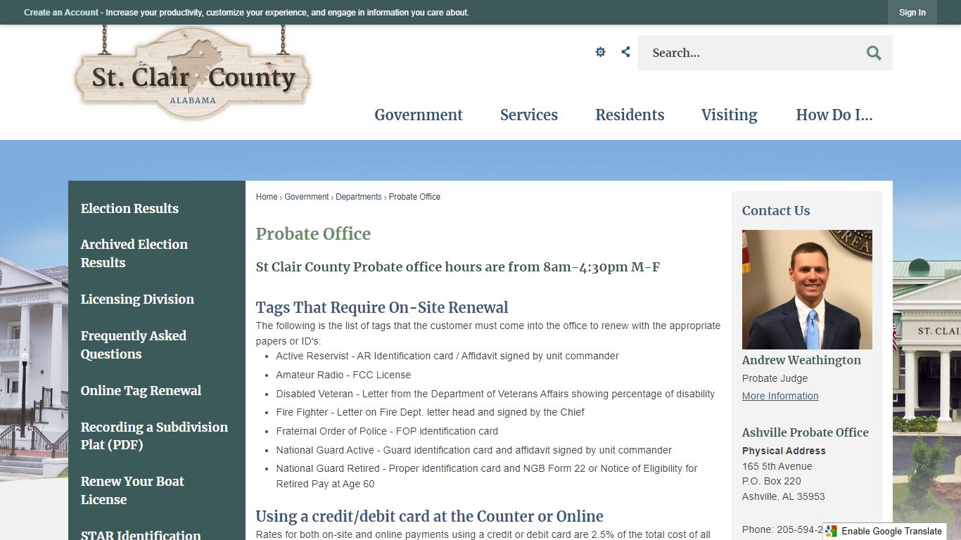 Probate Office | St. Clair County, AL